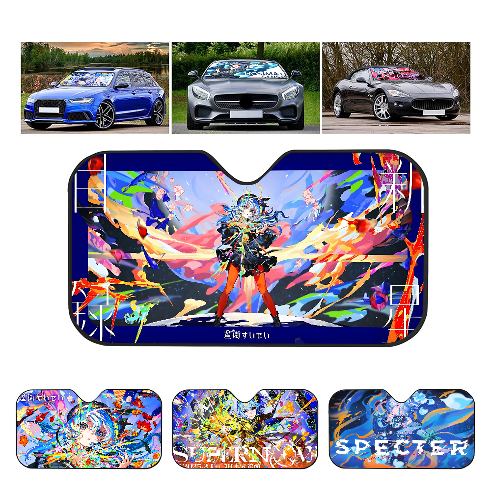 Car Accessories Window - Hoshimachi Suise Anime Windshield Sun Shade