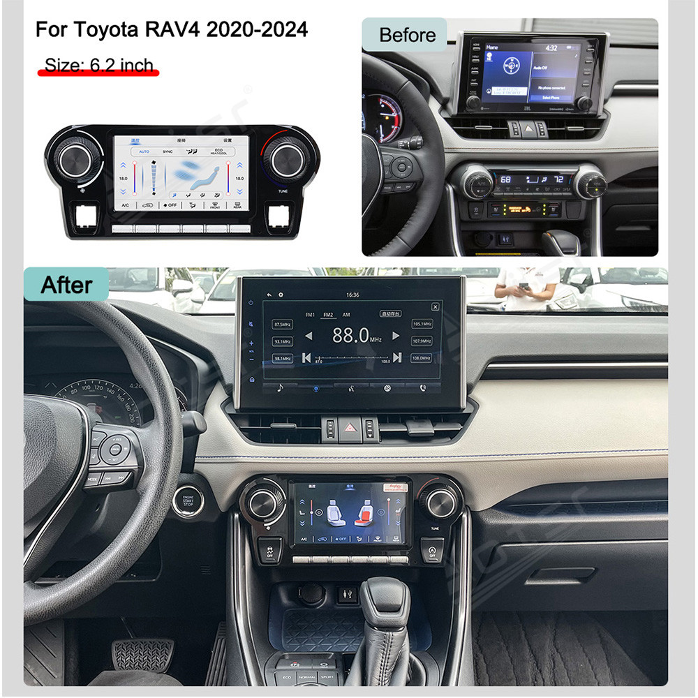 Car Accessories Quirky - Touch & Button Dual Control AC