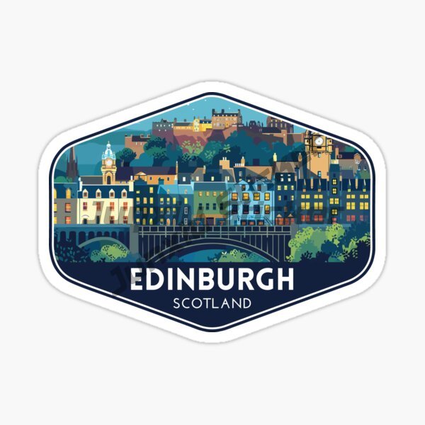 Car Accessories Edinburgh - EDINBURGH SCOTLAND Landscape Car Sticker Bike