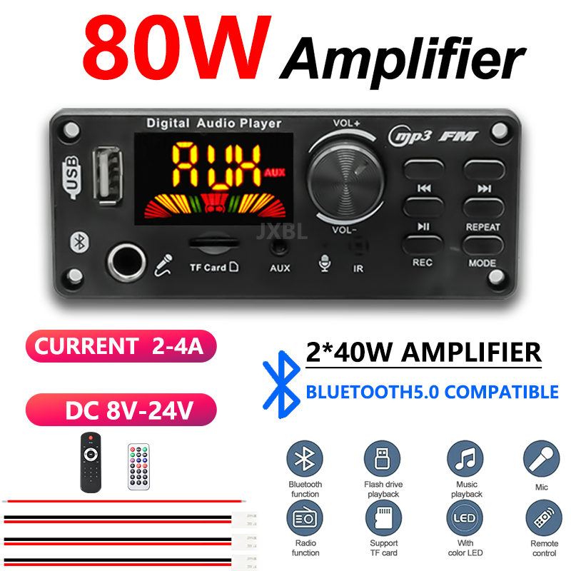Fm Transmitter - 80W Bluetooth 5.0 MP3 Decoder Board