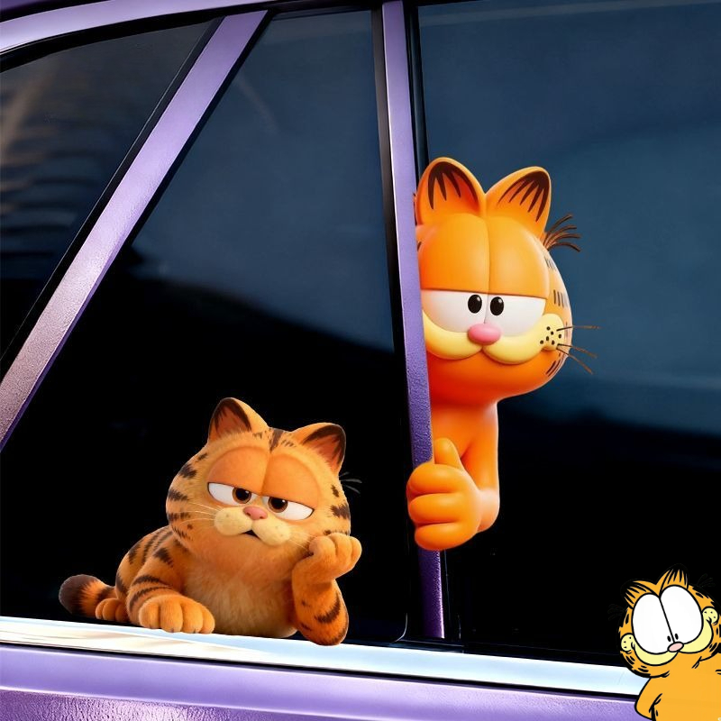 Car Accessories Window - Garfield anime cartoon cute funny secretly