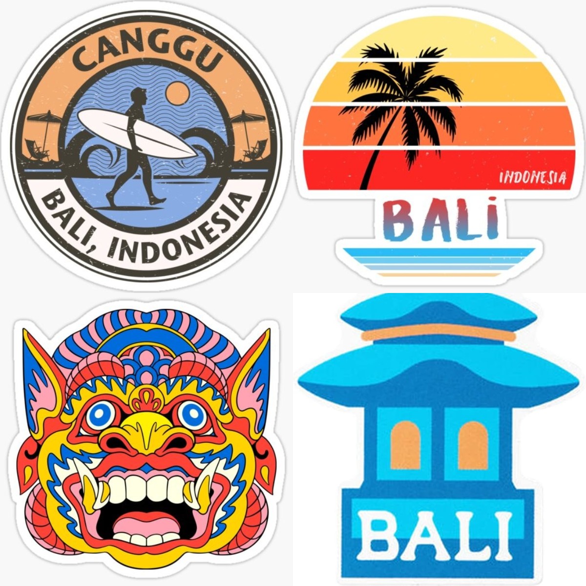 Car Accessories Bali - Bali Vinyl Stickers Indonesia Travel Sticker