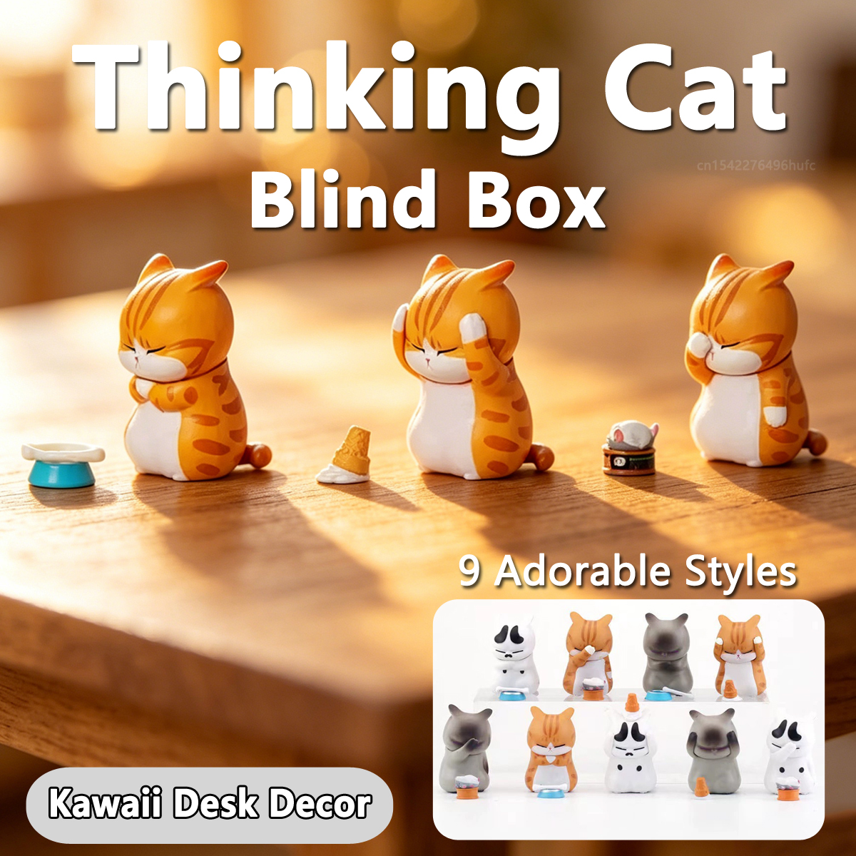 Car Accessories Girl - Thinking Cat Blind Box Cute Angry