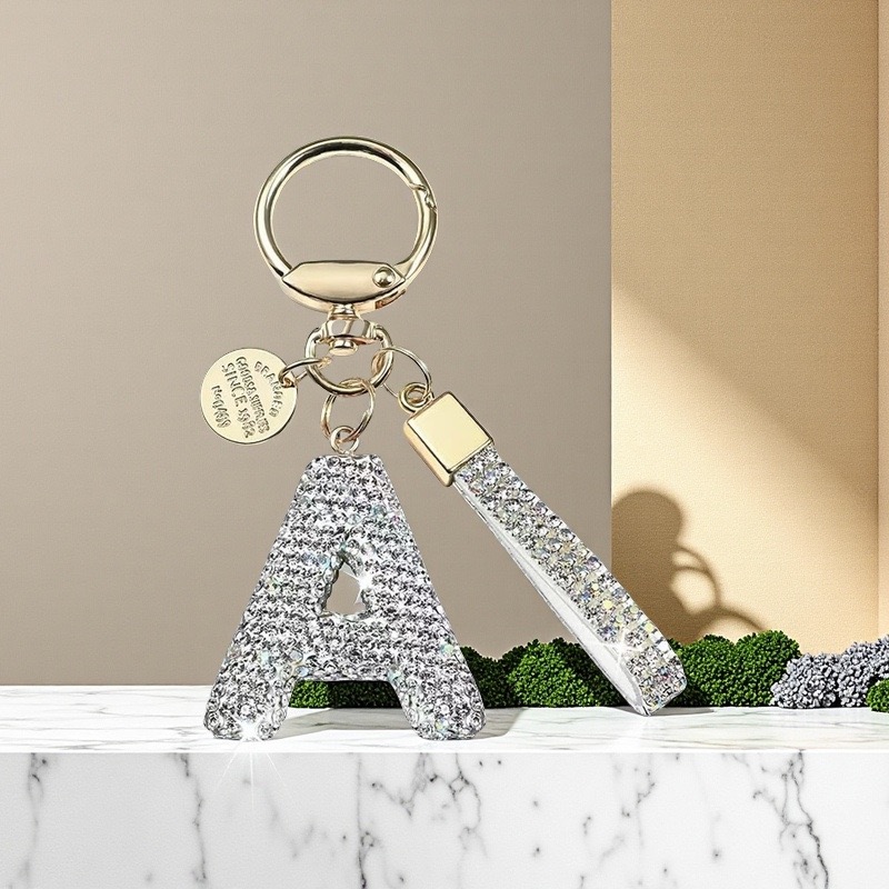Cute Shiny Rhinestone Initial  - Car Accessories Girl review and price