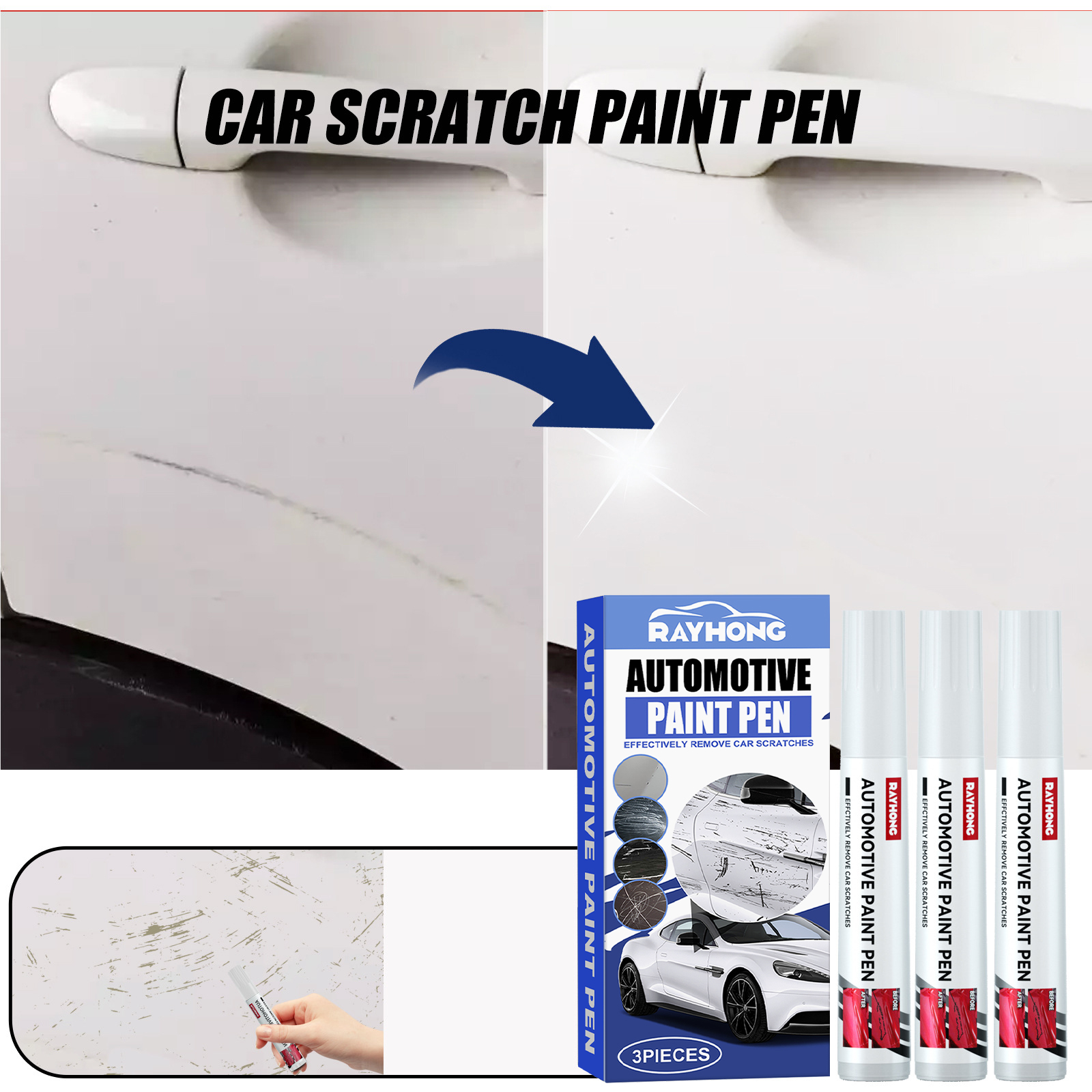 Automotive Touch Up Paint Blac - Car Scratch Remover Pen review and price