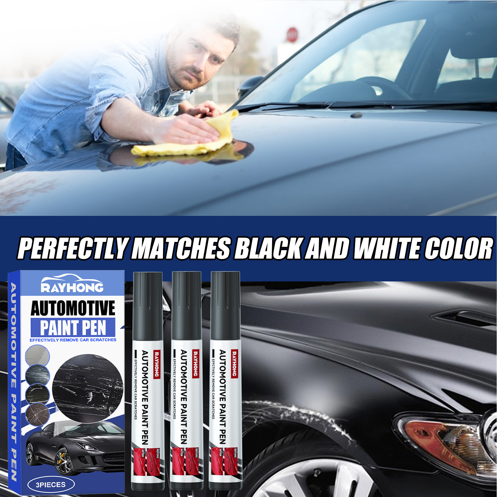 Automotive Touch Up Paint Blac - Car Scratch Remover Pen review and price