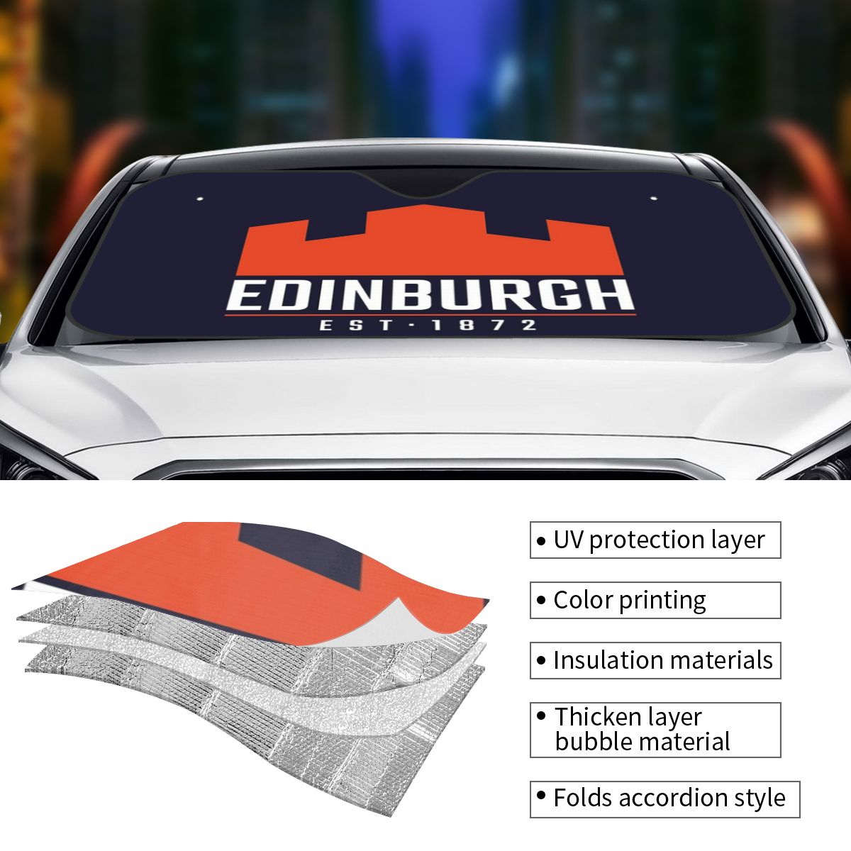 The Edinburgh Rugby Logo 2 Sun - Car Accessories Edinburgh review and price