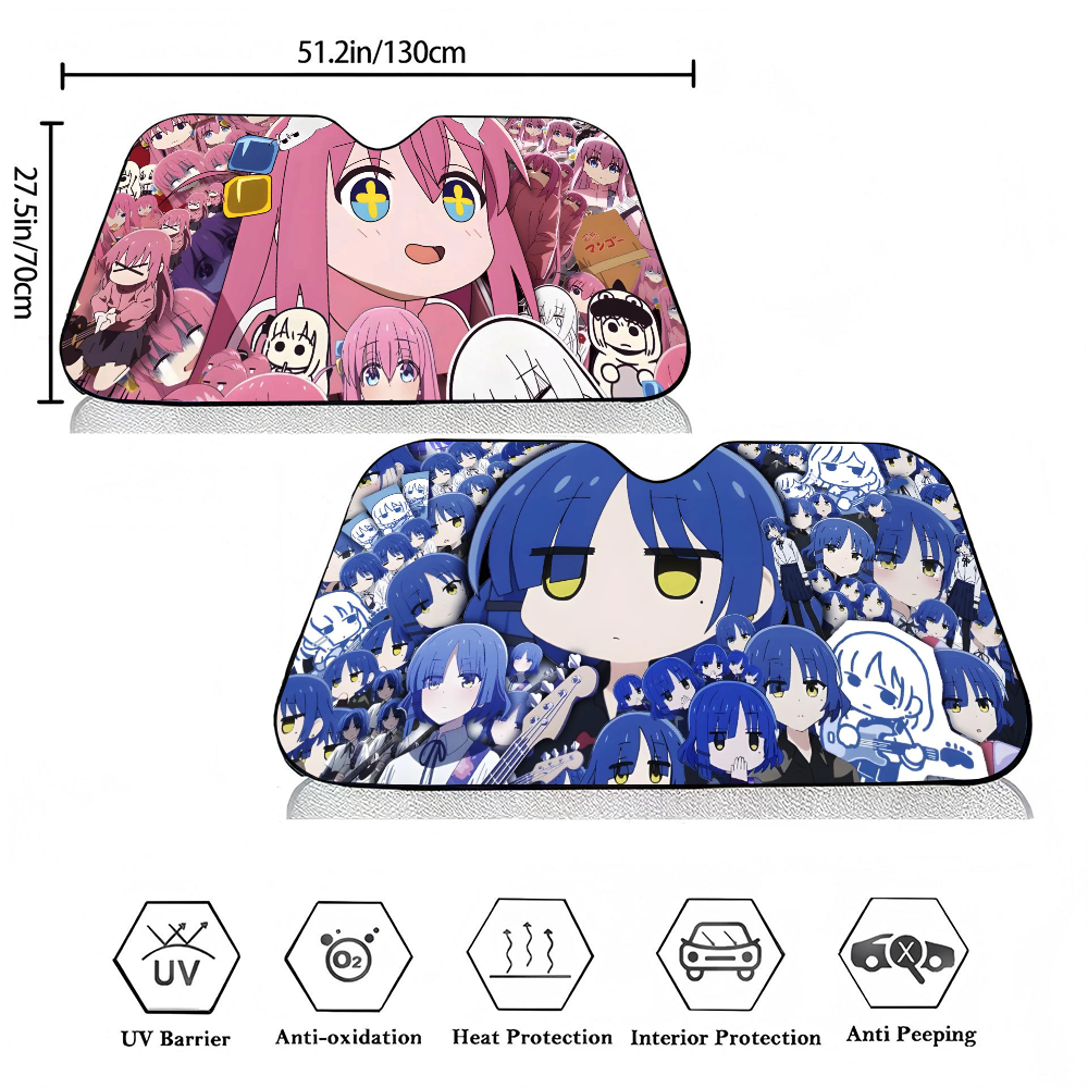 Anime B-bocchi The Rock Cartoo - Car Accessories Window review and price