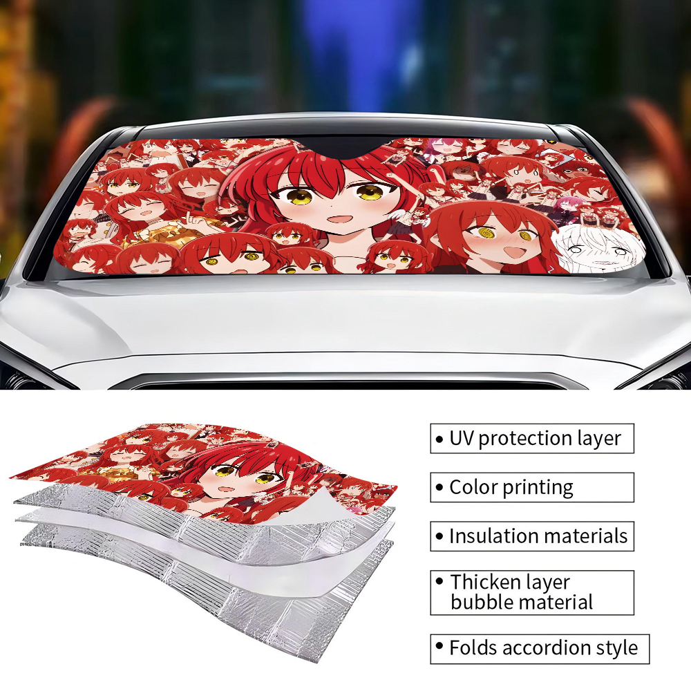 Anime B-bocchi The Rock Cartoo - Car Accessories Window review and price