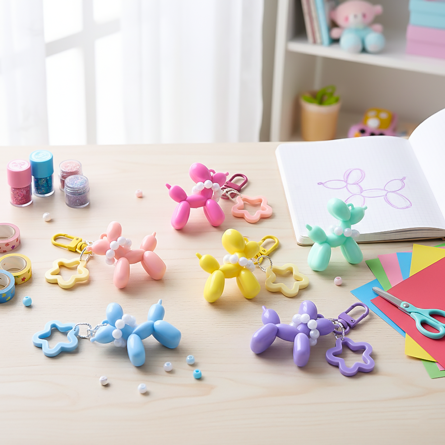 1pc Jelly Balloon Dog With Pea - Car Accessories Girl review and price