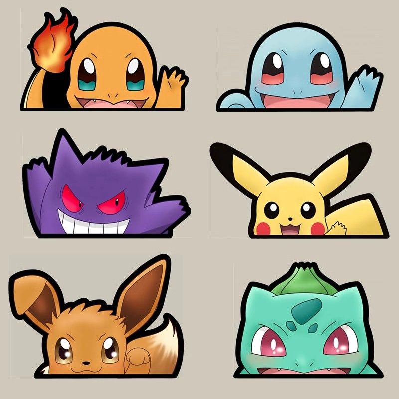 Pokémon car window sticker, Po - Car Accessories Window review and price